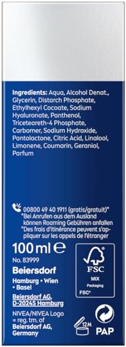 NIVEA MEN Anti-Age Hyaluron After Shave Balsam, erfrischendes After Shave für Männer mit Hyaluron für 24h Feuchtigkeit, beruhigende Gesichtspflege nach der Rasur (100 ml)