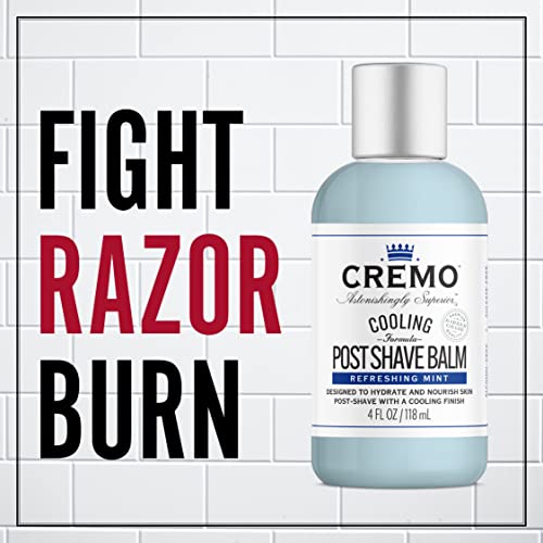 CREMO - Cooling Post Shave Balm For Men | Refreshing Mint Formula | 118ml