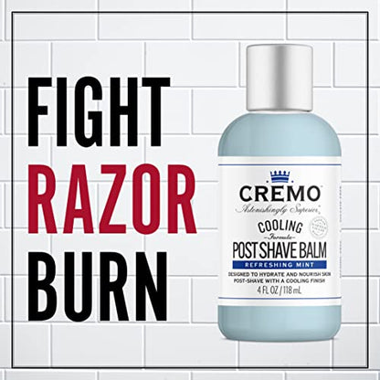 CREMO - Cooling Post Shave Balm For Men | Refreshing Mint Formula | 118ml
