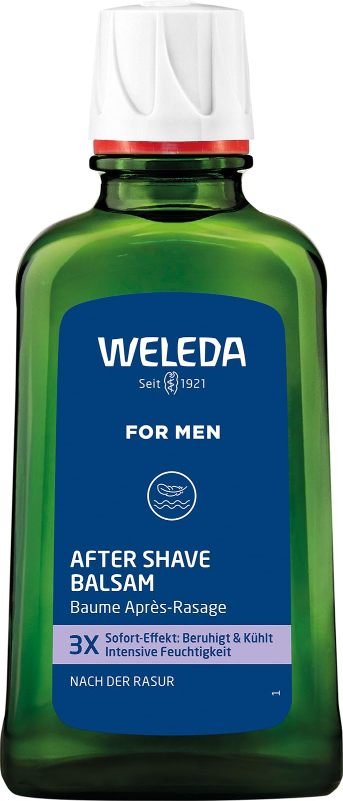 WELEDA Bio FOR MEN After Shave Balsam, erfrischendes Naturkosmetik Balsam zur Pflege und Beruhigung der Haut nach der Rasur, Lotion für reichhaltige Pflege und Schutz vor dem Austrocknen (1 x 100 ml)